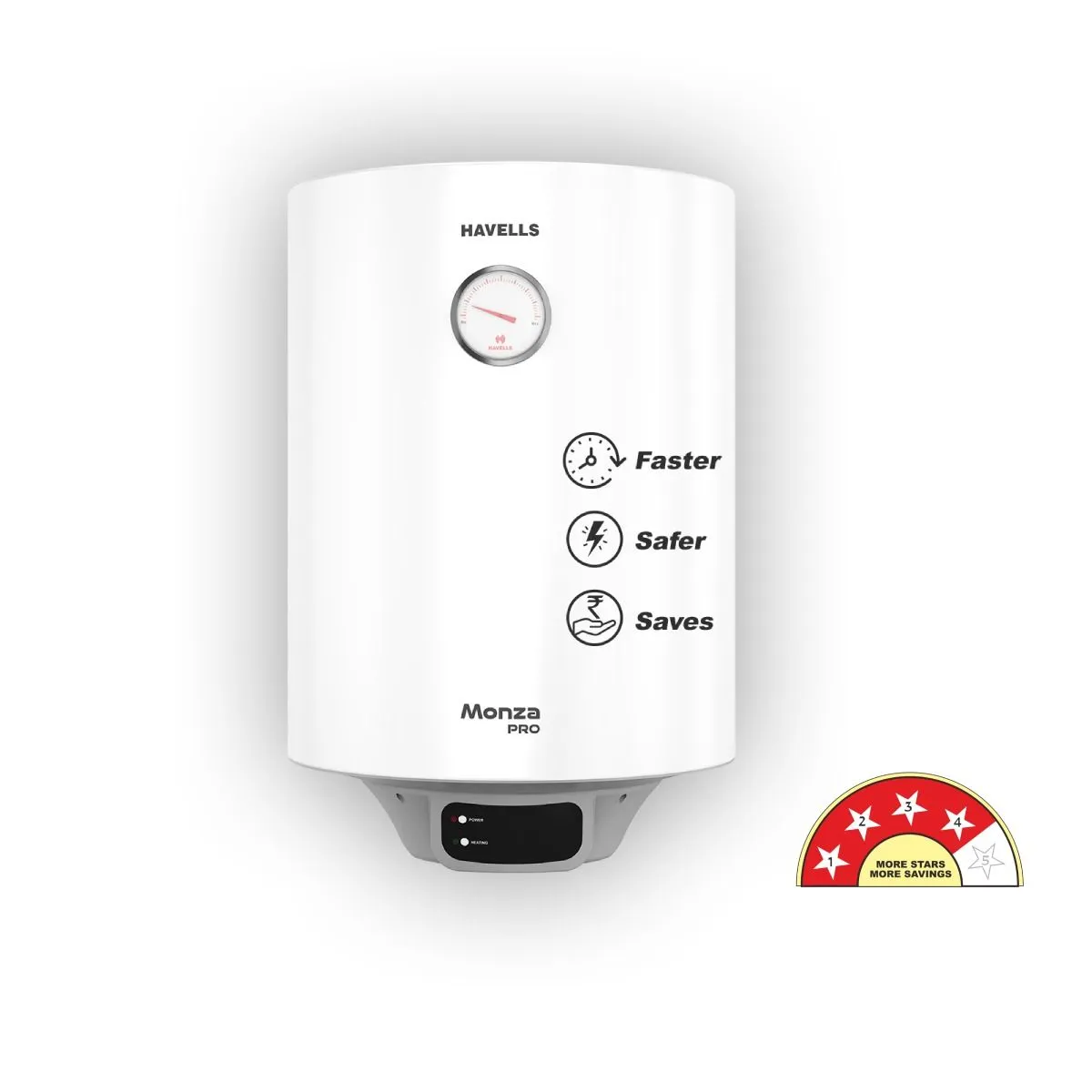 Havells Monza Pro Storage Water Heater 10L (Whirlflow, 8 Bar)
