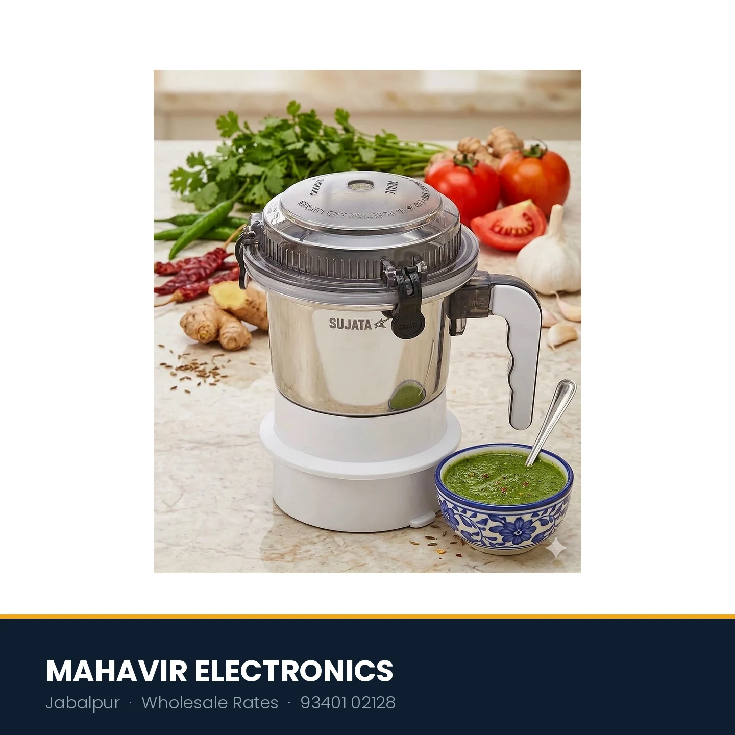 Sujata Chutney Jar 500ml Stainless Steel - for 900W Models