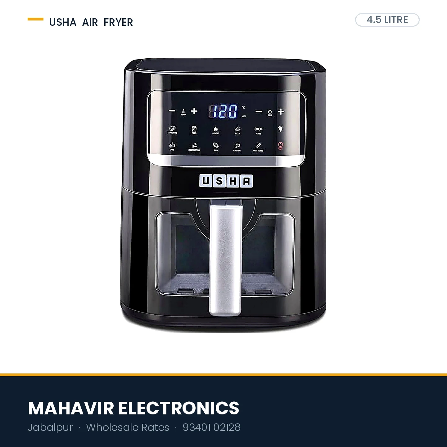 USHA iChef Smart Air Fryer 4.5 Litre