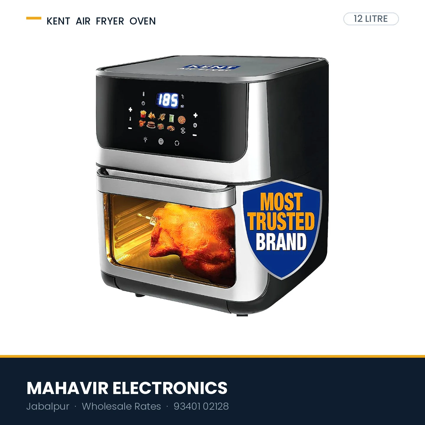 KENT Digital Air Fryer Oven 12L